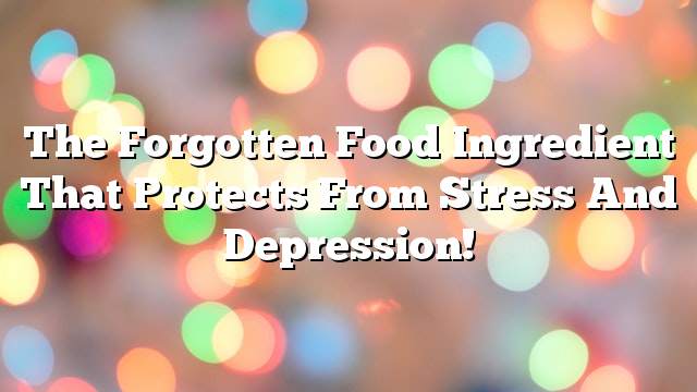 The forgotten food ingredient that protects from stress and depression!