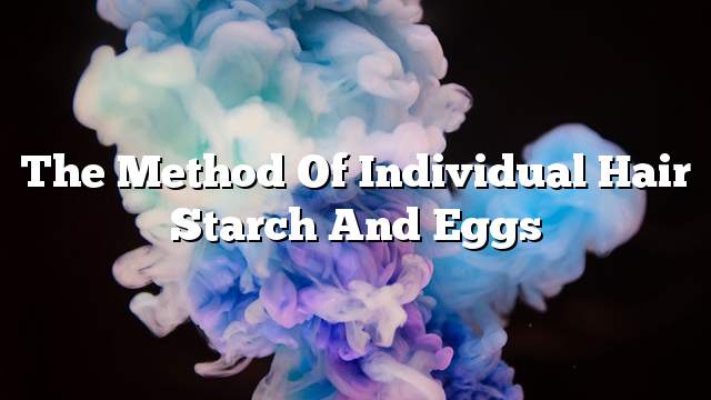 The method of individual hair starch and eggs