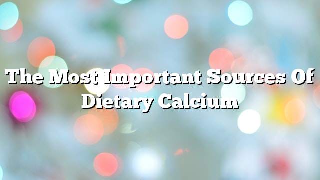 The most important sources of dietary calcium