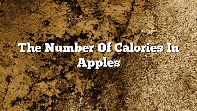 The number of calories in apples