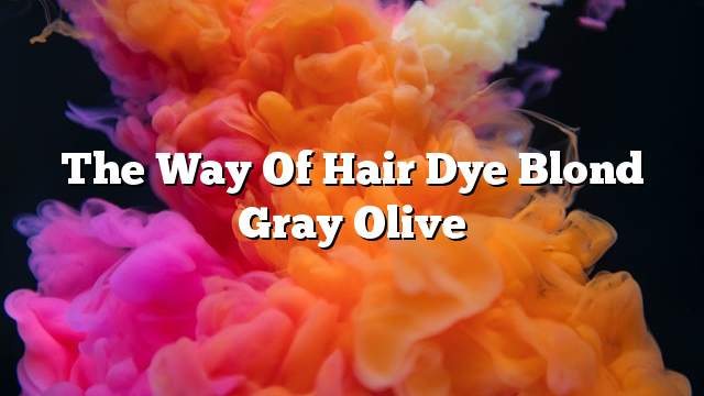 The way of hair dye blond gray olive