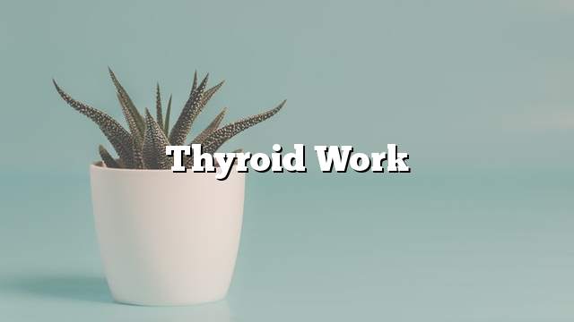 Thyroid work