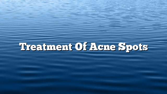 Treatment of acne spots