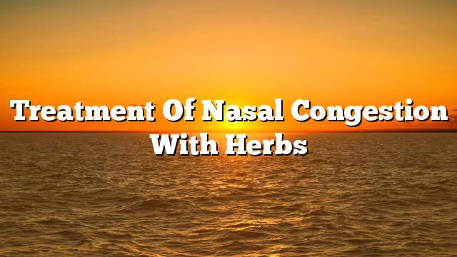 Treatment of nasal congestion with herbs