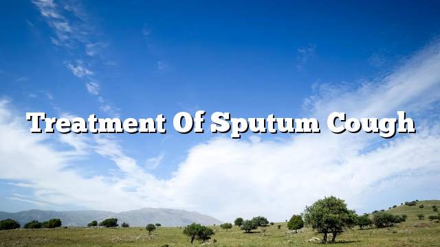 Treatment of sputum cough