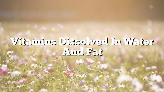 Vitamins dissolved in water and fat