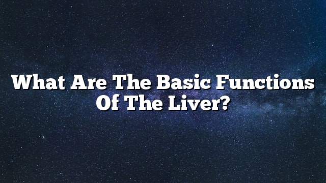 What are the basic functions of the liver?