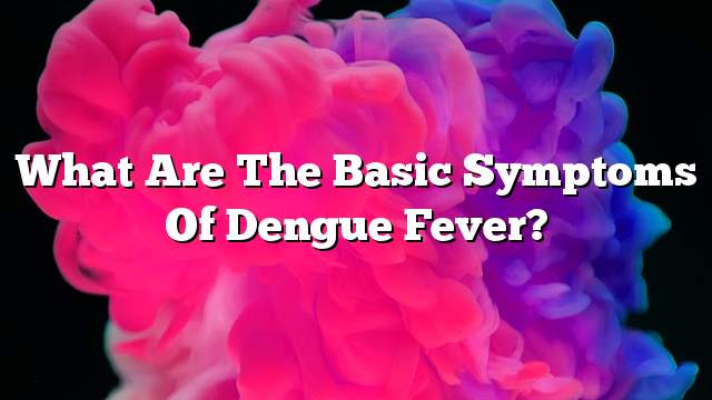 What are the basic symptoms of dengue fever?