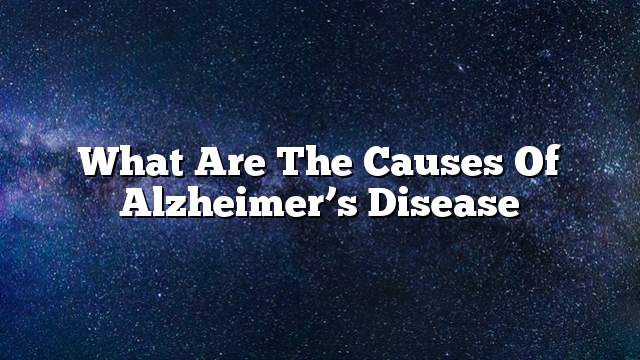 What are the causes of Alzheimer’s disease