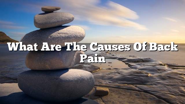 What are the causes of back pain