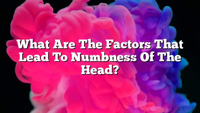 What are the factors that lead to numbness of the head?