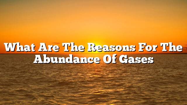 What are the reasons for the abundance of gases