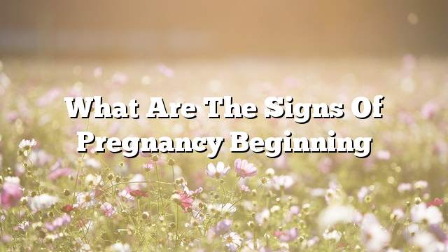 What are the signs of pregnancy beginning