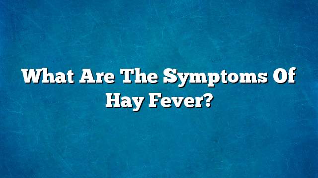 What are the symptoms of hay fever?