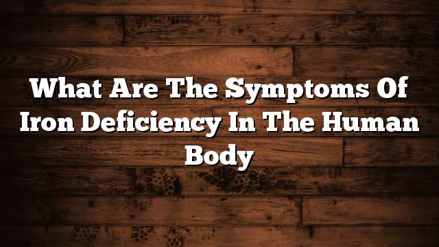 What are the symptoms of iron deficiency in the human body