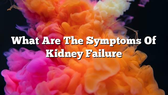 What are the symptoms of kidney failure
