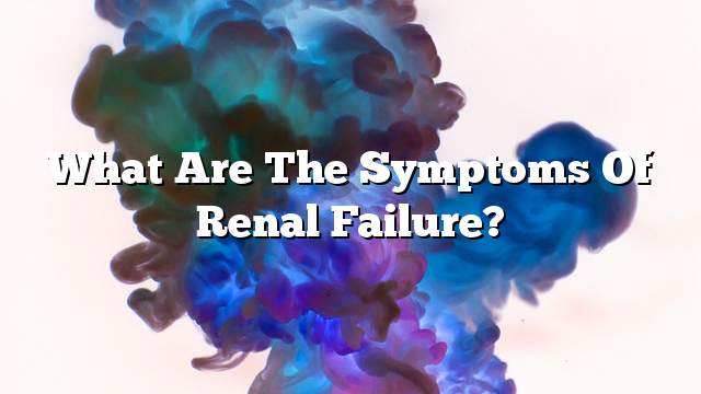 What are the symptoms of renal failure?