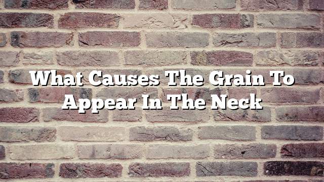 What causes the grain to appear in the neck