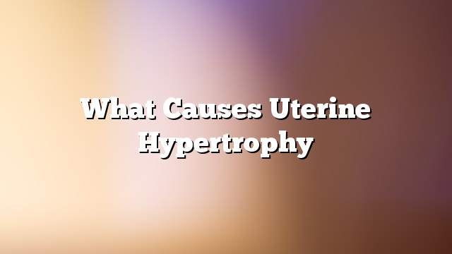 What causes uterine hypertrophy