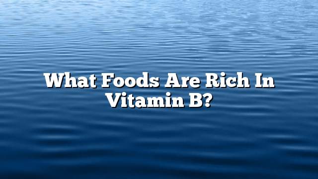 What foods are rich in vitamin B?