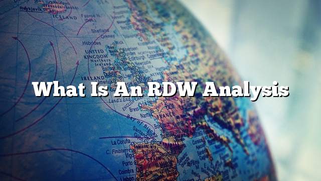 What is an RDW analysis