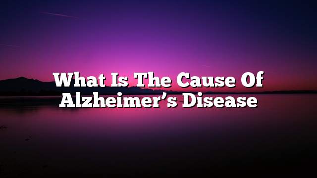 What is the cause of Alzheimer’s disease