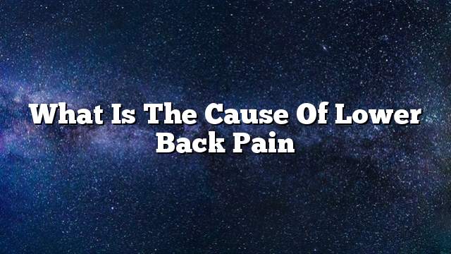 What is the cause of lower back pain