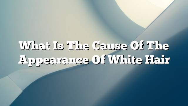 What is the cause of the appearance of white hair