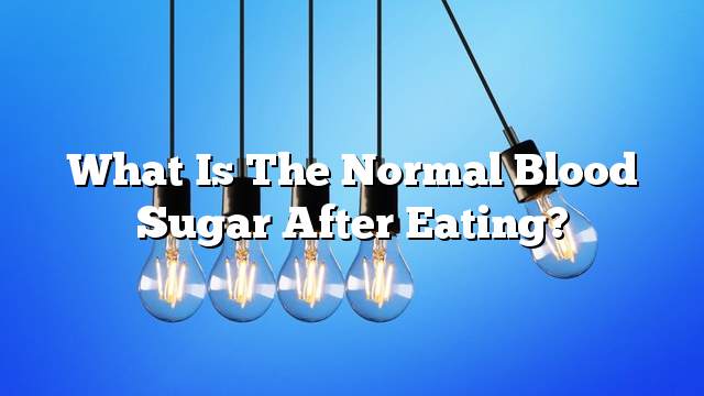 What is the normal blood sugar after eating?