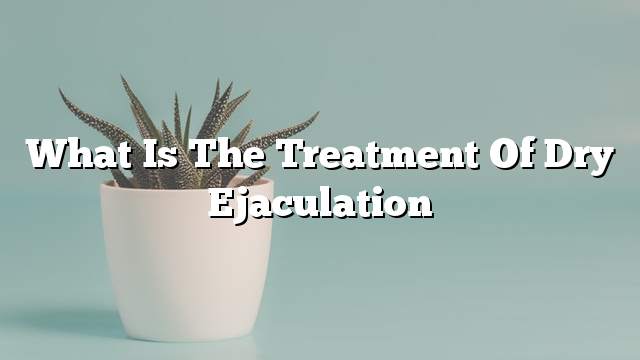 What is the treatment of dry ejaculation