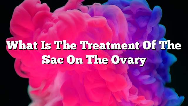 What is the treatment of the sac on the ovary