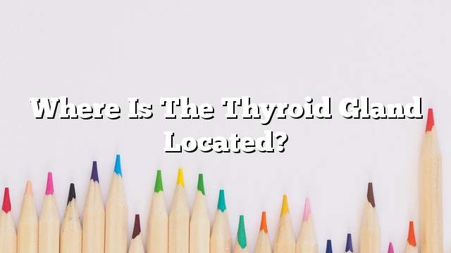 Where is the thyroid gland located?